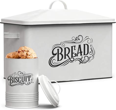 metal box kitchen|Amazon.com: Metal Bread Box.